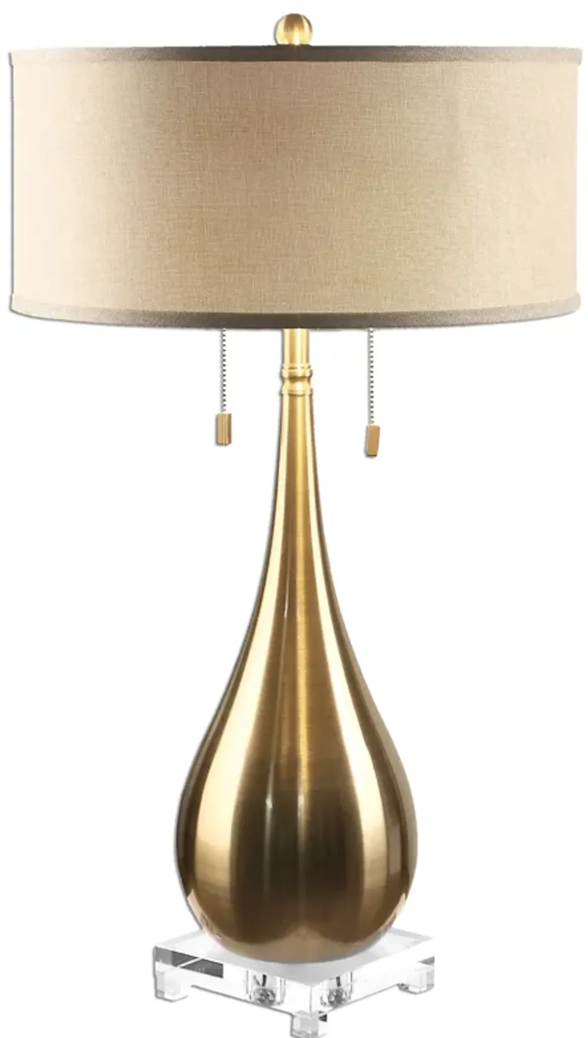 Lagrima Brushed Brass Lamp