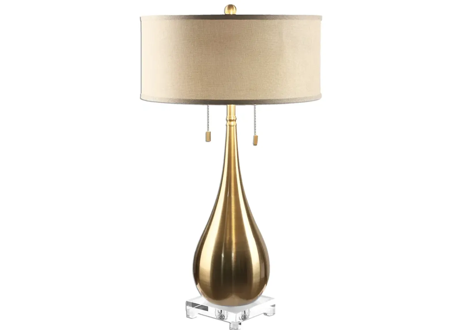 Lagrima Brushed Brass Lamp