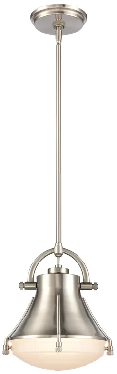 Urbanite 9" Wide 1-Light Mini Pendant - Satin Nickel