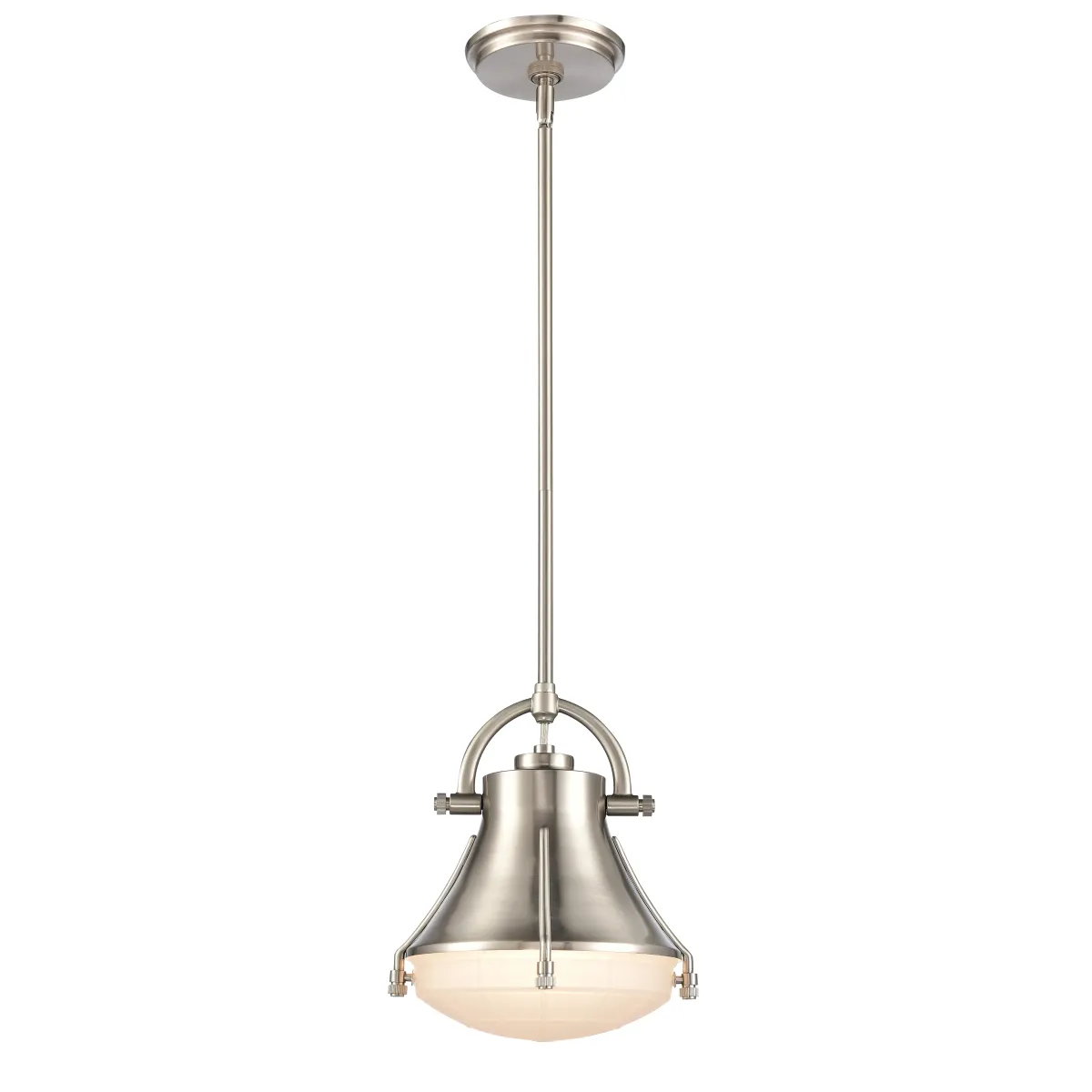 Urbanite 9" Wide 1-Light Mini Pendant - Satin Nickel