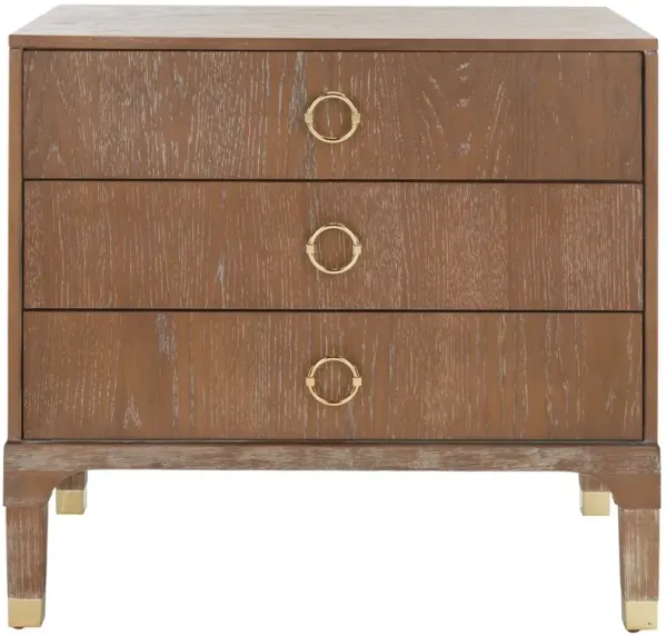 LORNA 3 DRAWER CONTEMPORARY NIGHT STAND