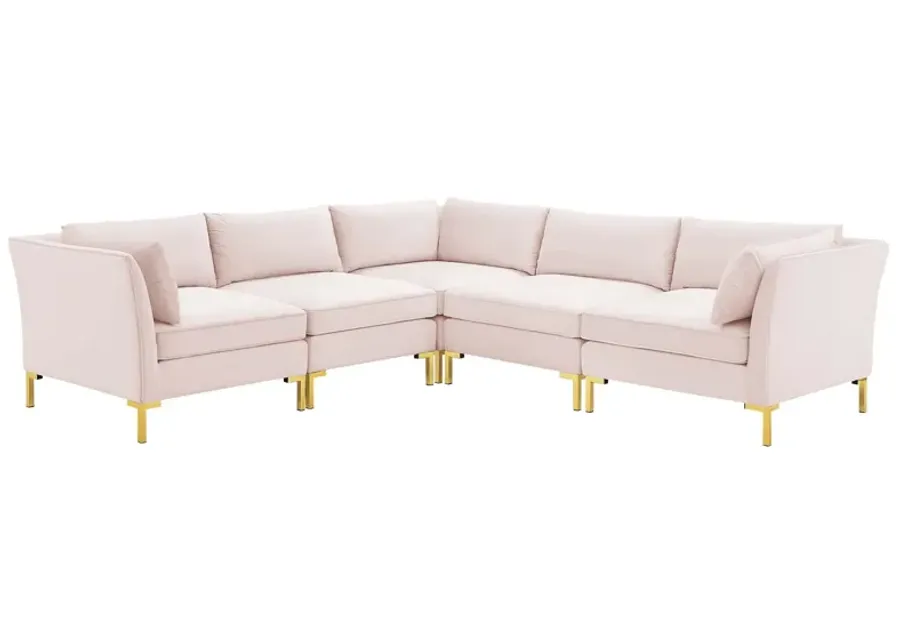 Ardent 5-Piece Performance Velvet Sectional Sofa