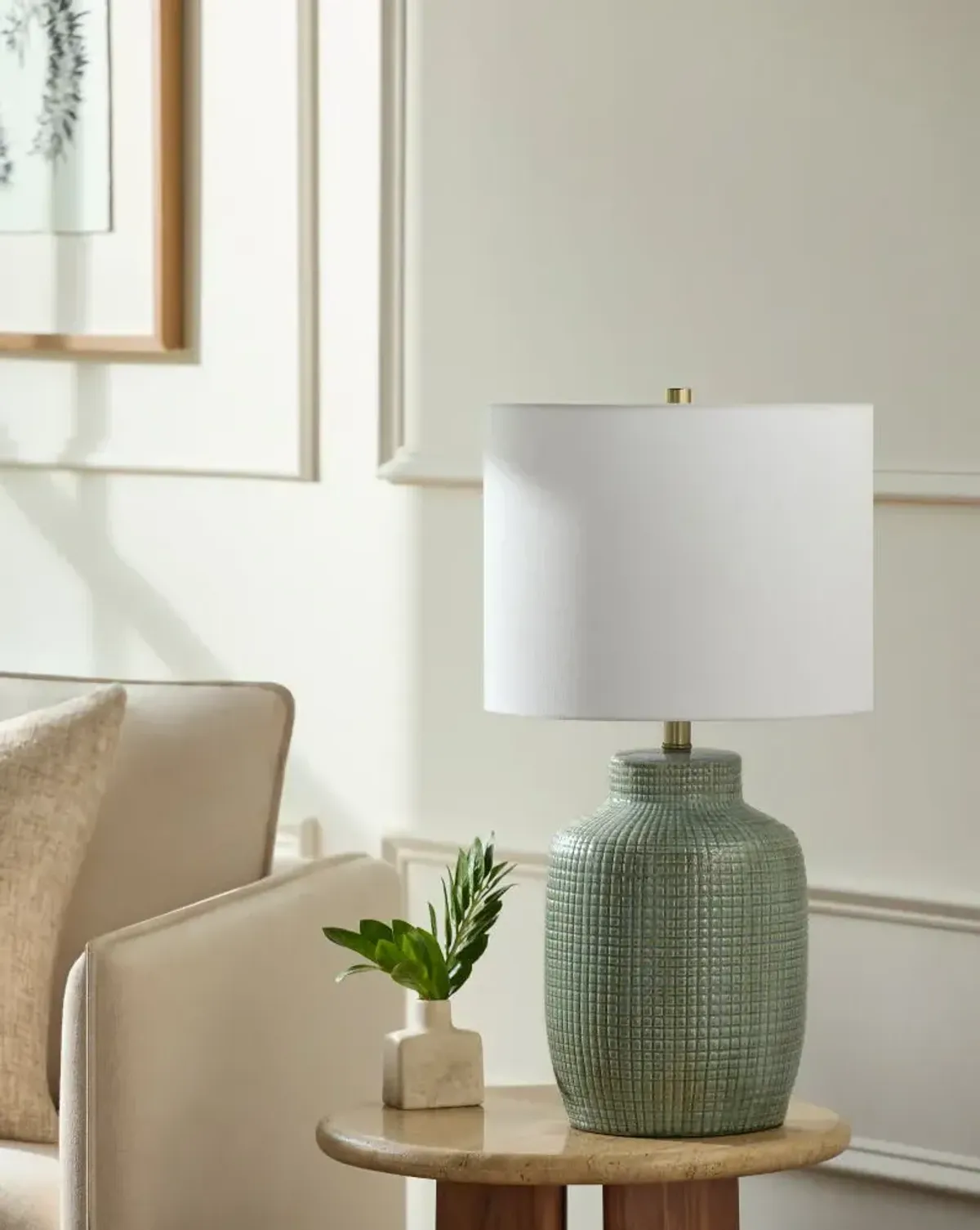 Brie ERB-004 27"H x 17"W x 17"D Accent Table Lamp