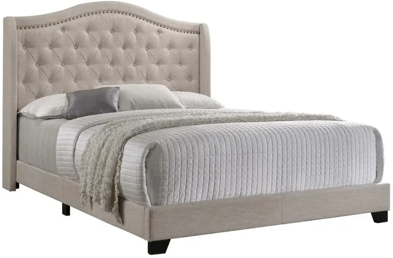 Sonoma Camel Back Queen Bed Beige