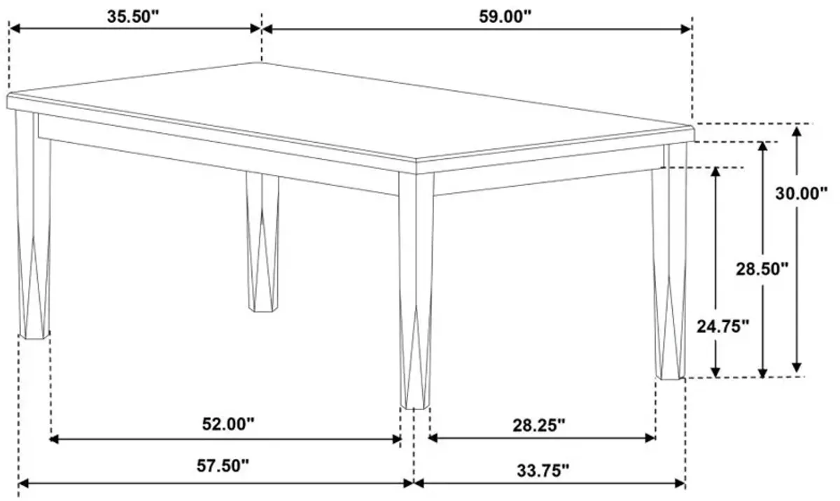 Appleton 5-piece Rectangular Wood Dining Table Set Black Washed and Light Grey