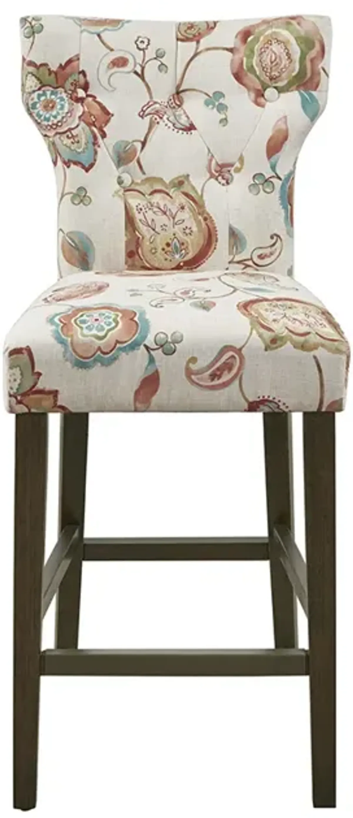 Madison Park Avila Orange Multi Tufted Back Counter Stool