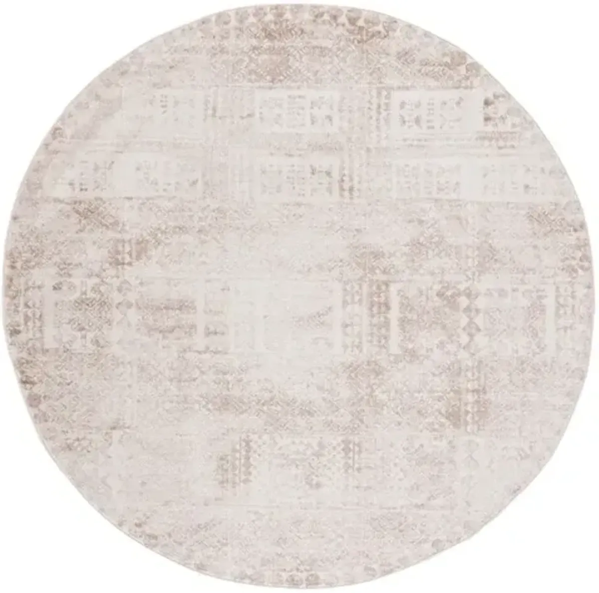 WHISPER 818 Beige 6'-7' X 6'-7' Round Round Rug