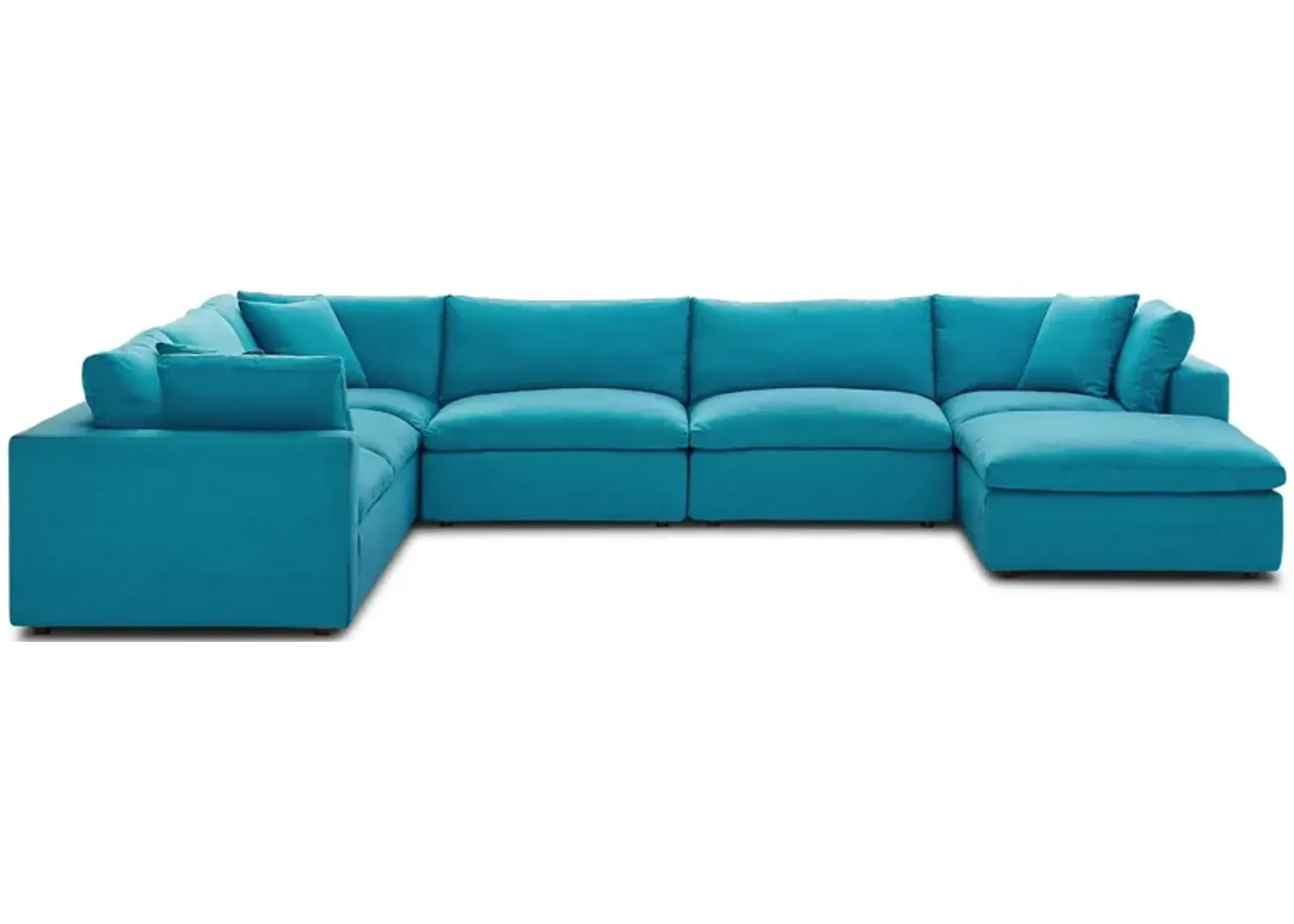 Commix Down Filled Overstuffed 7 Piece Sectional Sofa Set