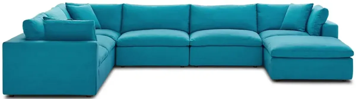 Commix Down Filled Overstuffed 7 Piece Sectional Sofa Set