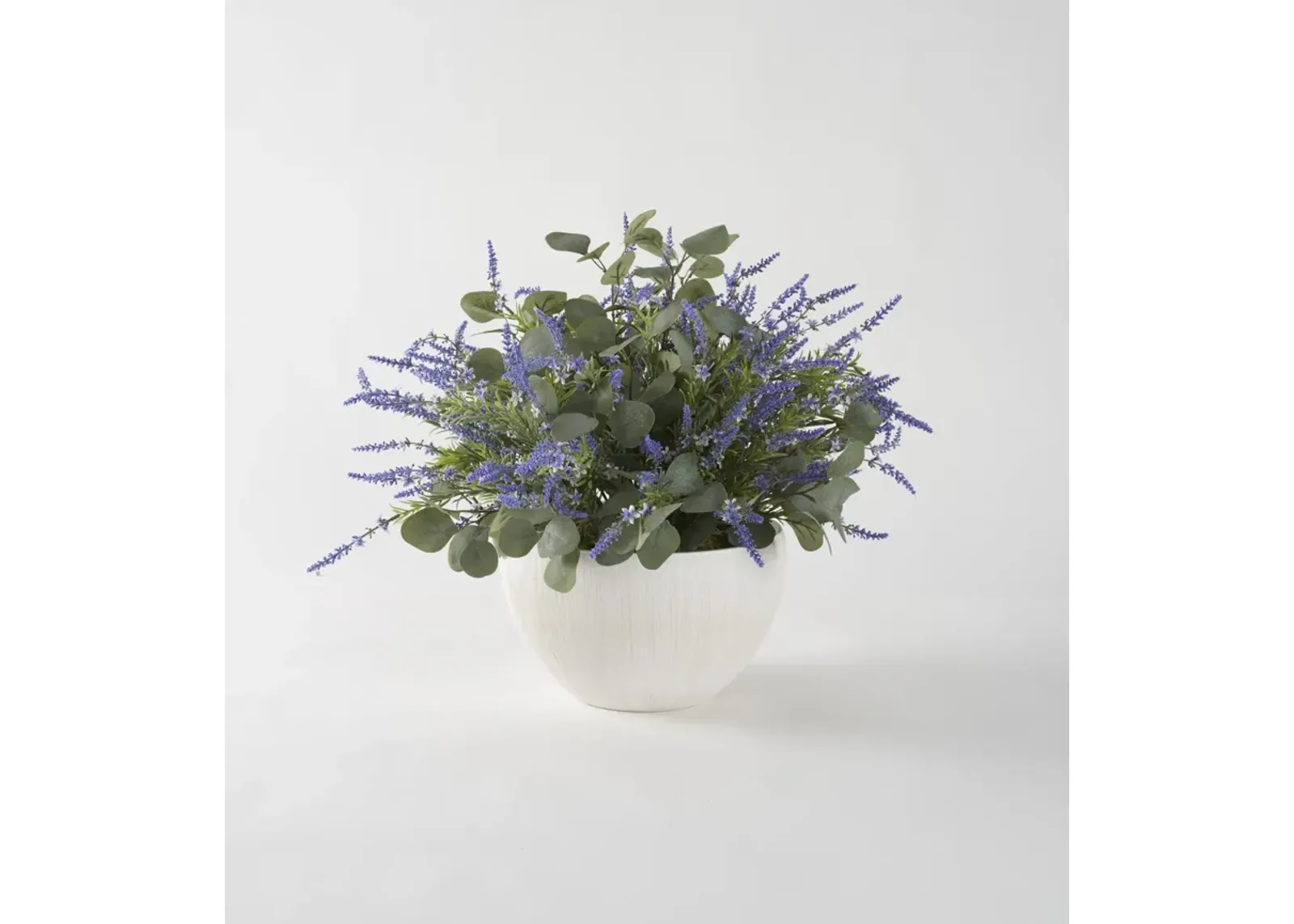 Lavender And Eucalyptus in Large White Ezra Bowl