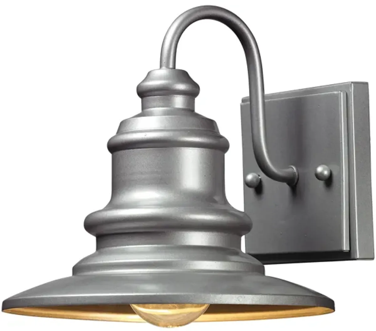 Marina 8" High 1-Light Outdoor Sconce - Matte Silver