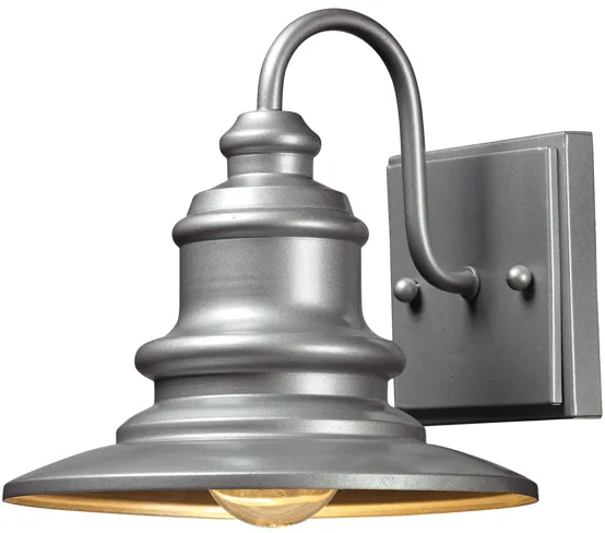 Marina 8" High 1-Light Outdoor Sconce - Matte Silver