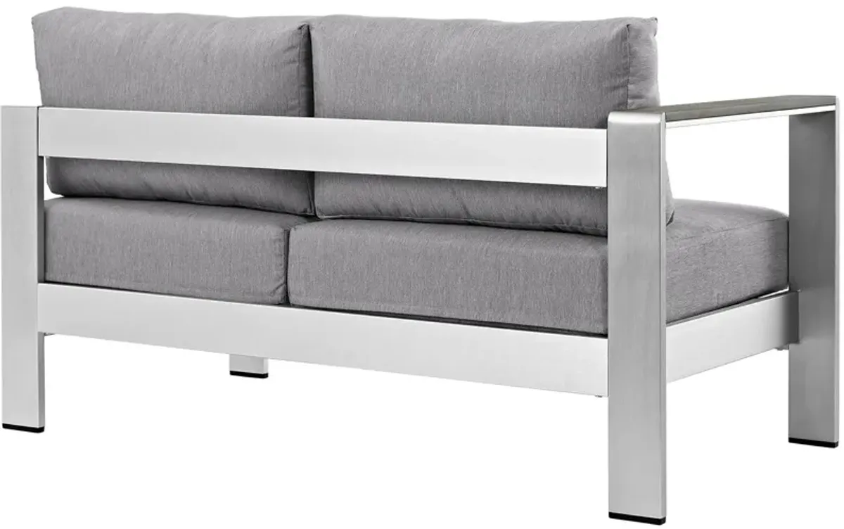 Shore Left-Arm Corner Sectional Outdoor Patio Aluminum Loveseat