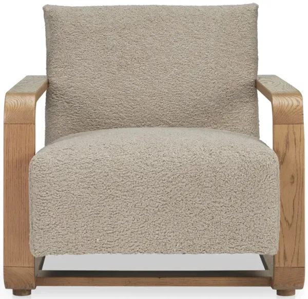 Eckersley Lounge Chair Beige Faux Shearling