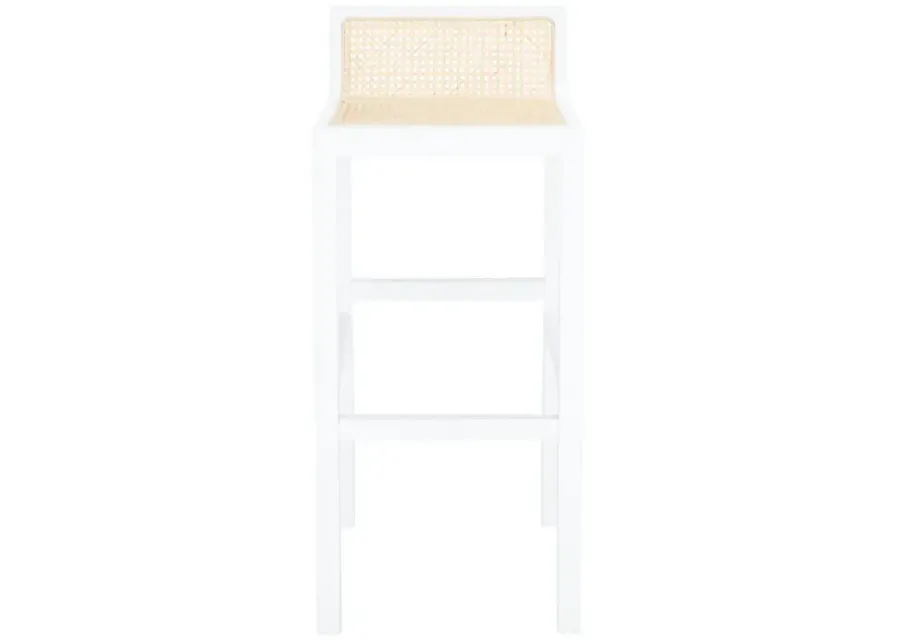 SAITO LOW BACK CANE BAR STOOL