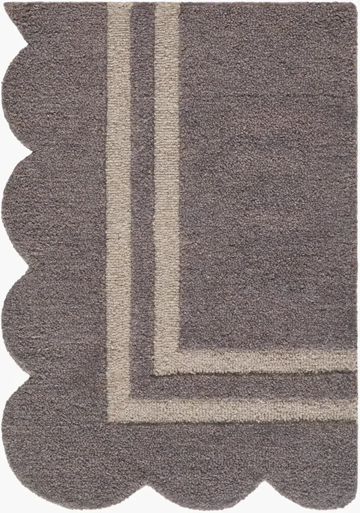 Scalloped 8' x 10' Handmade Rug