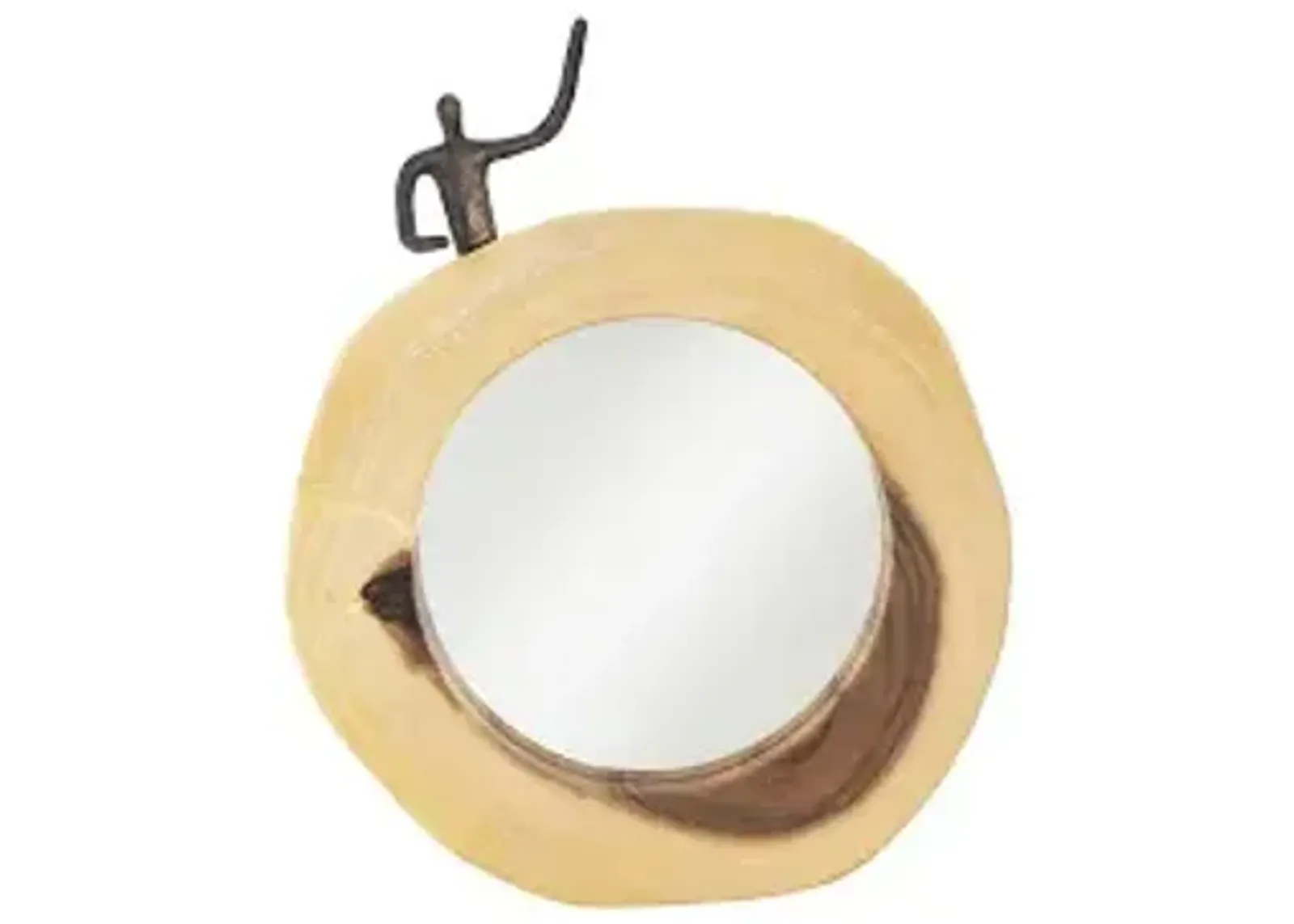 atlas cross cut mirror, small, half man, left