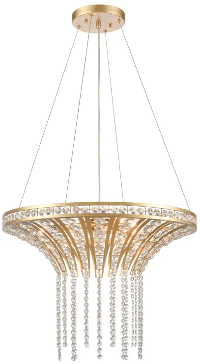 Fantania 24" Wide 6-Light Chandelier - Champagne Gold