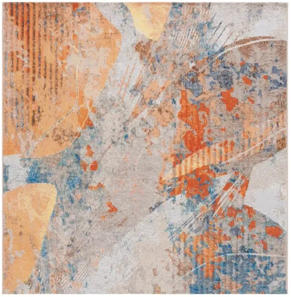 BARBADOS 536 Blue 6'-6' x 6'-6'Square Square Rug