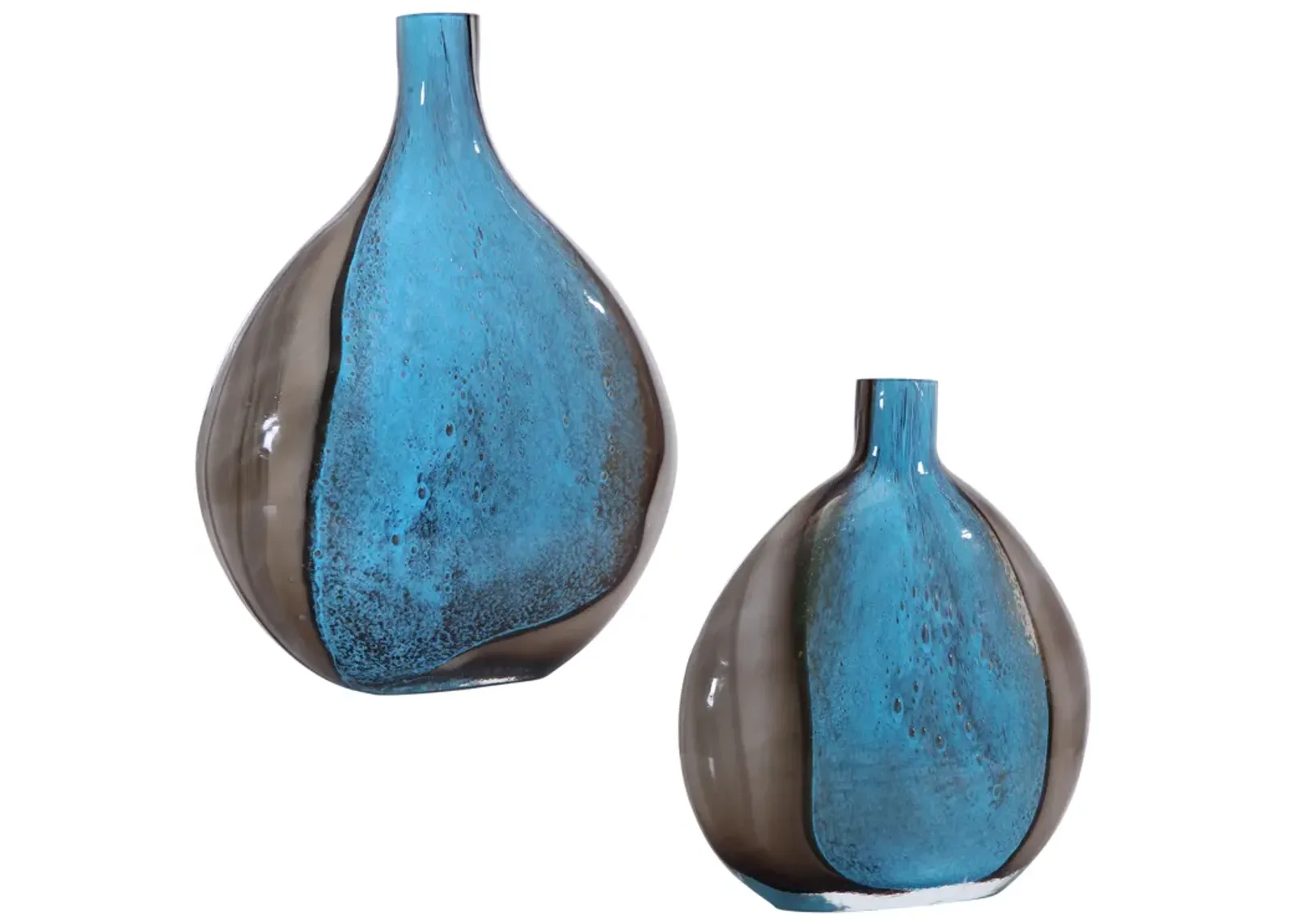 Adrie Art Glass Vases, S/2