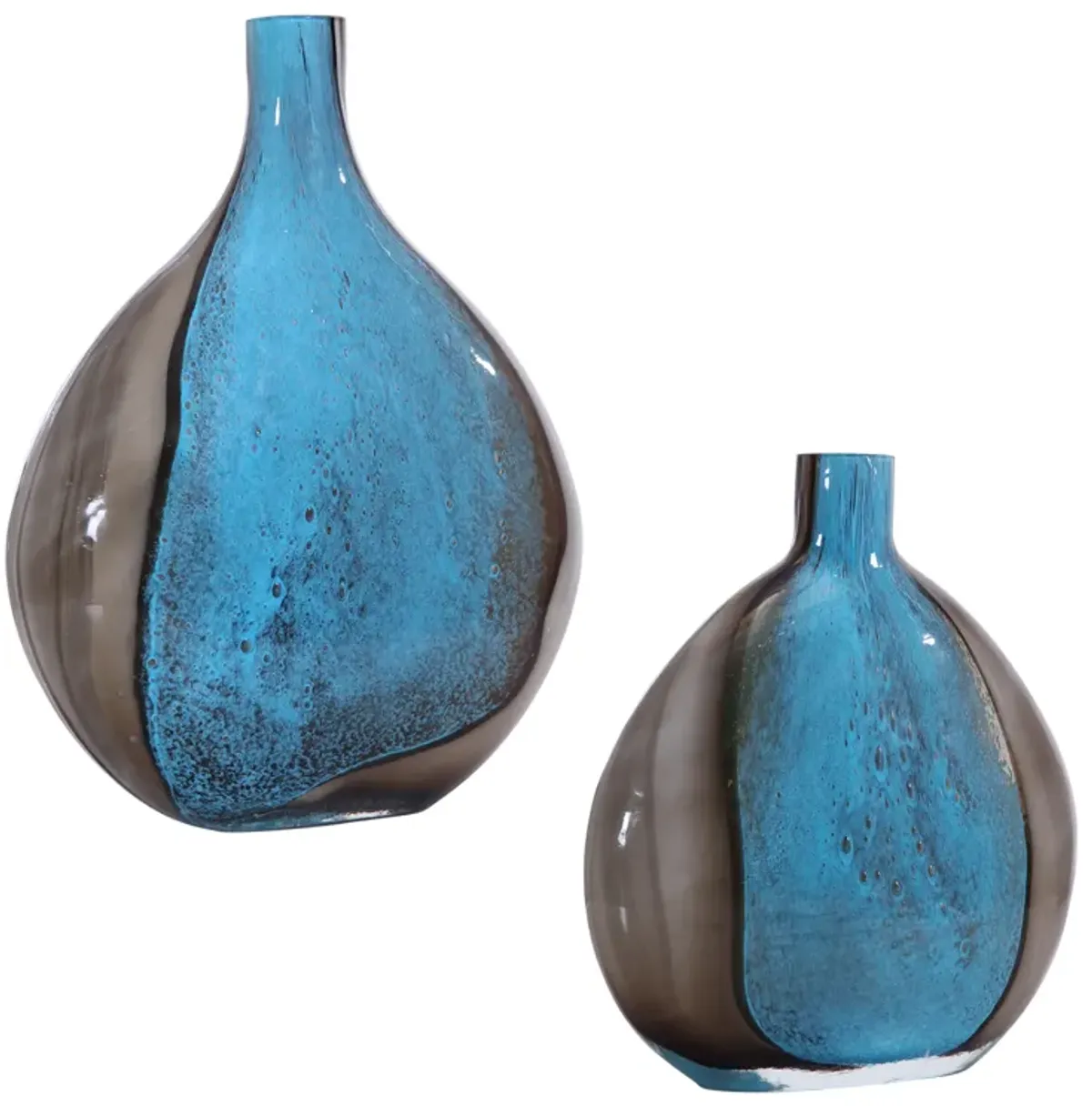 Adrie Art Glass Vases, S/2