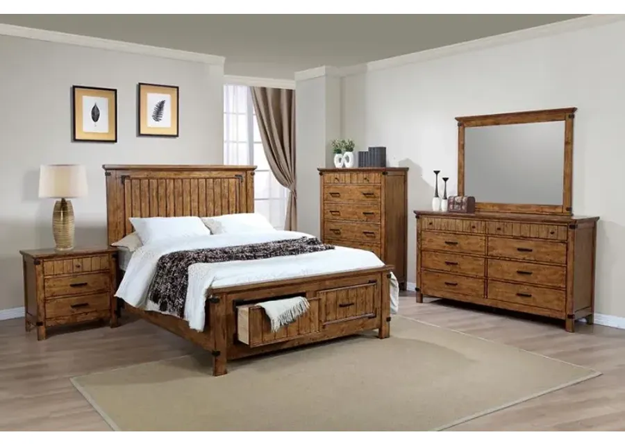 Brenner Storage Bedroom Set Rustic Honey