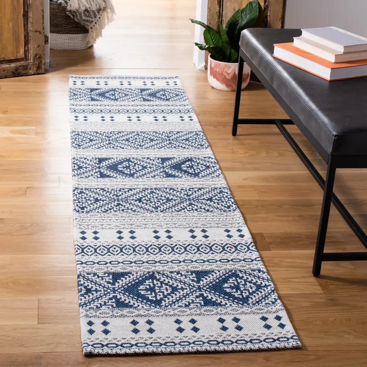 AUGUSTINE 445 NAVY  2'-10' x 5' Runner Rug