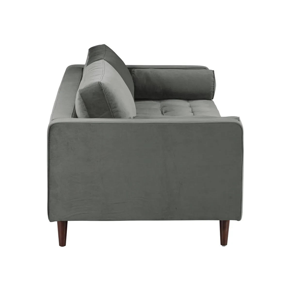 Cave Ash Gray Velvet Sofa