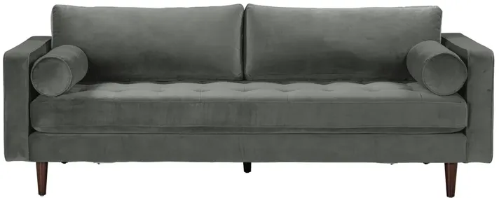 Cave Ash Gray Velvet Sofa