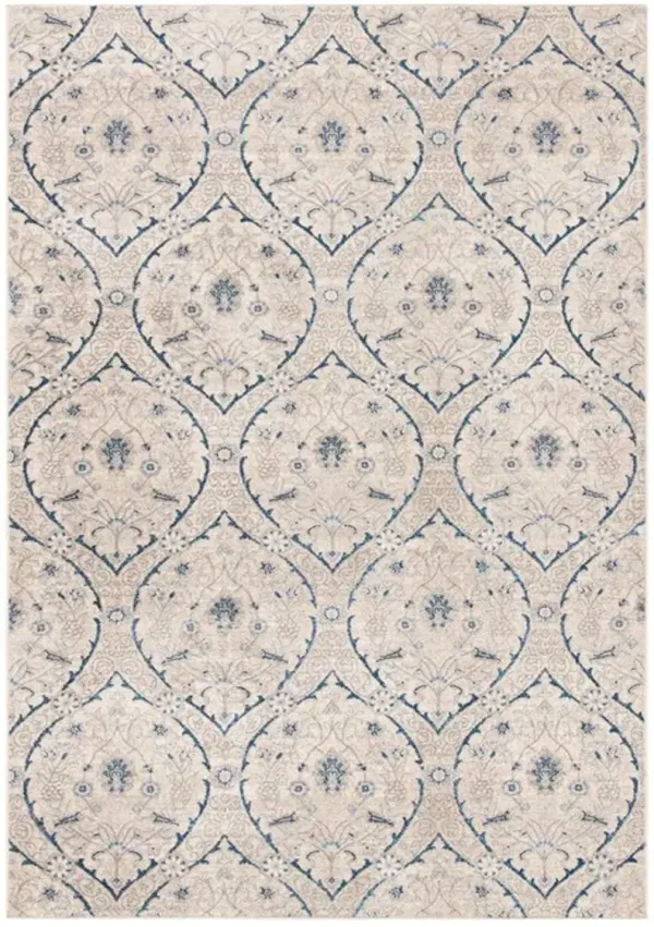 Brentwood 860 Light Grey / Blue 9' X 12' Large Rectangle Powerloomed Rug