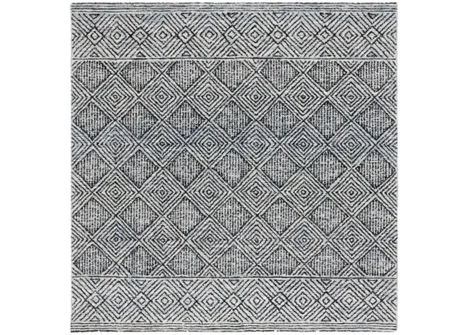 EBONY 204 Silver  6' X 6' Square Square Rug