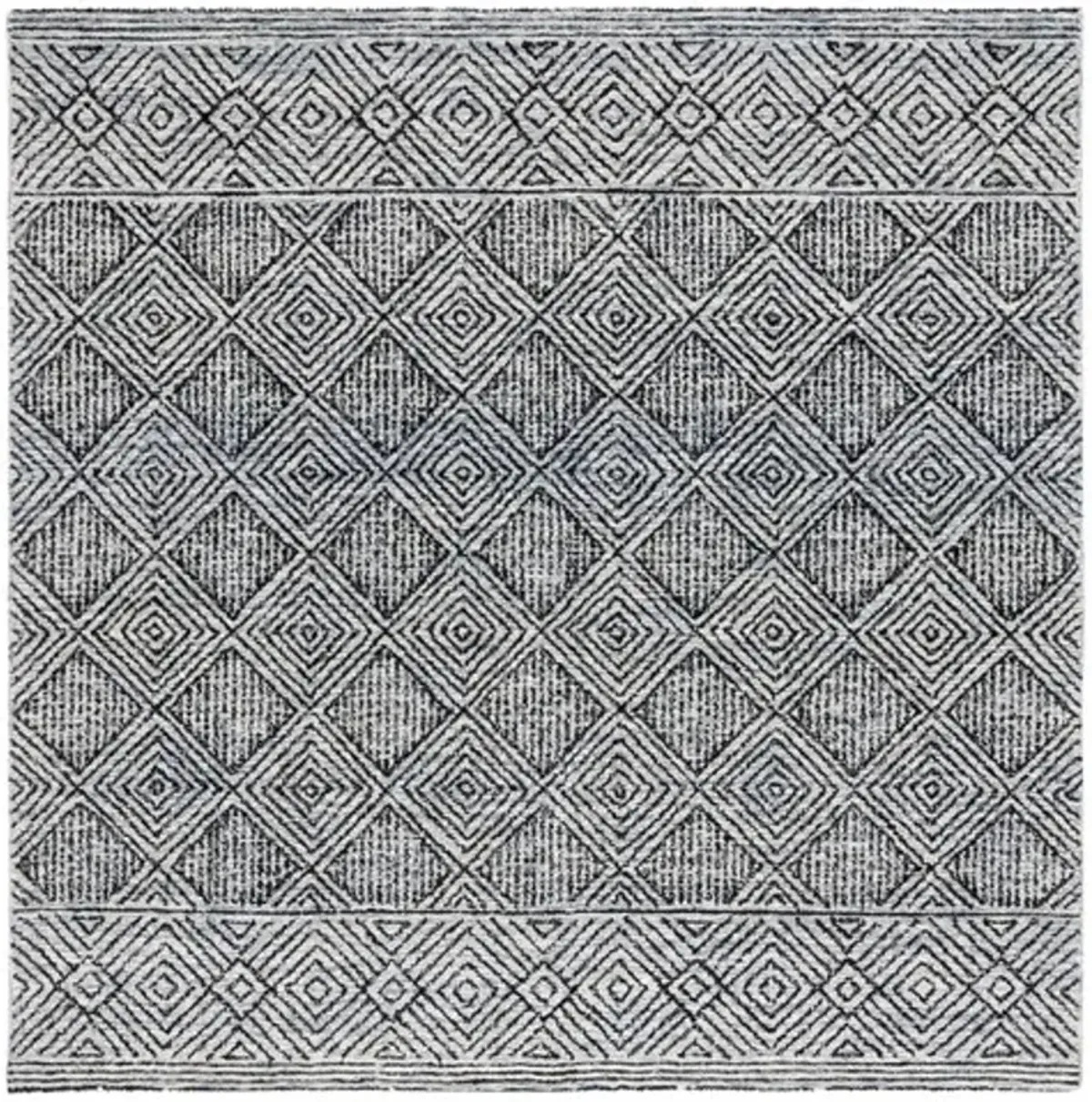 EBONY 204 Silver  6' X 6' Square Square Rug