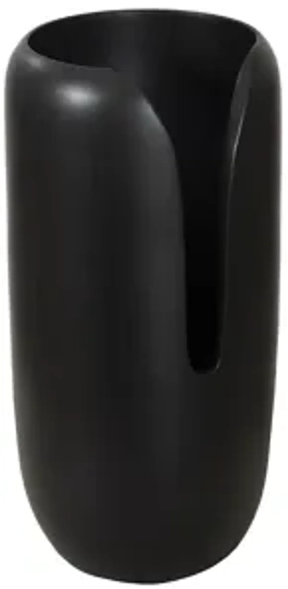 Interval Wood Vase, Black, Small