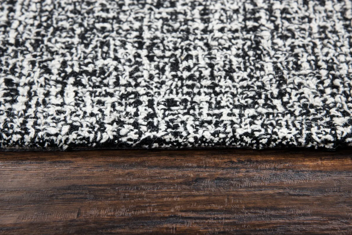 Brindleton Black/White Tweed Wool 8' x 8' Round Round  Rug