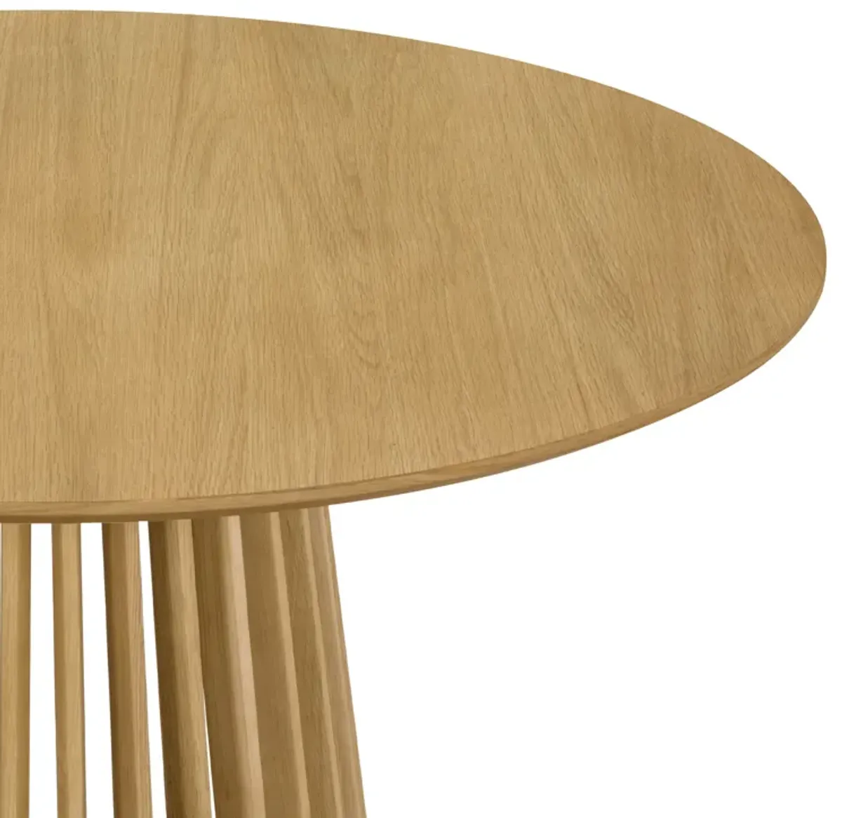 Pasadena 47" Wood Round Dining Table in Natural Oak Finish