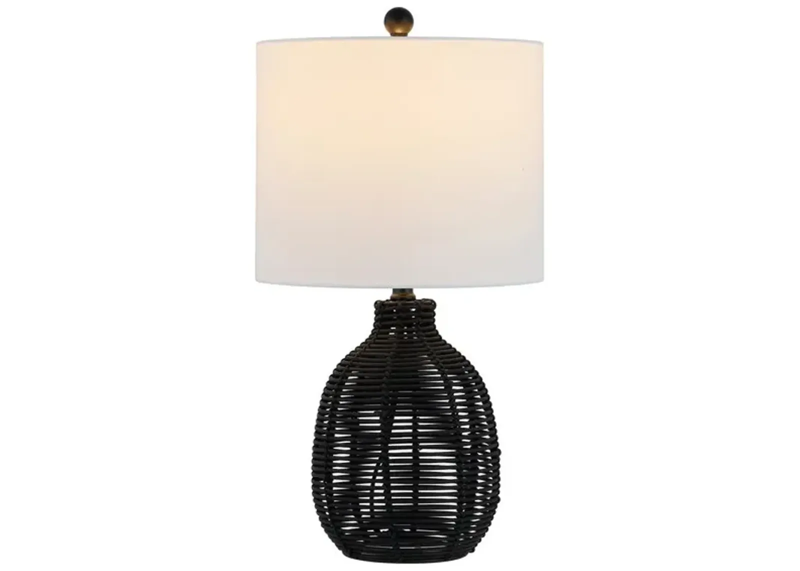 OROYA, 23 INCH, BLACK, RATTAN TABLE LAMP