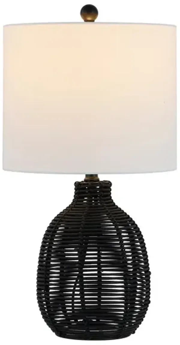 OROYA, 23 INCH, BLACK, RATTAN TABLE LAMP
