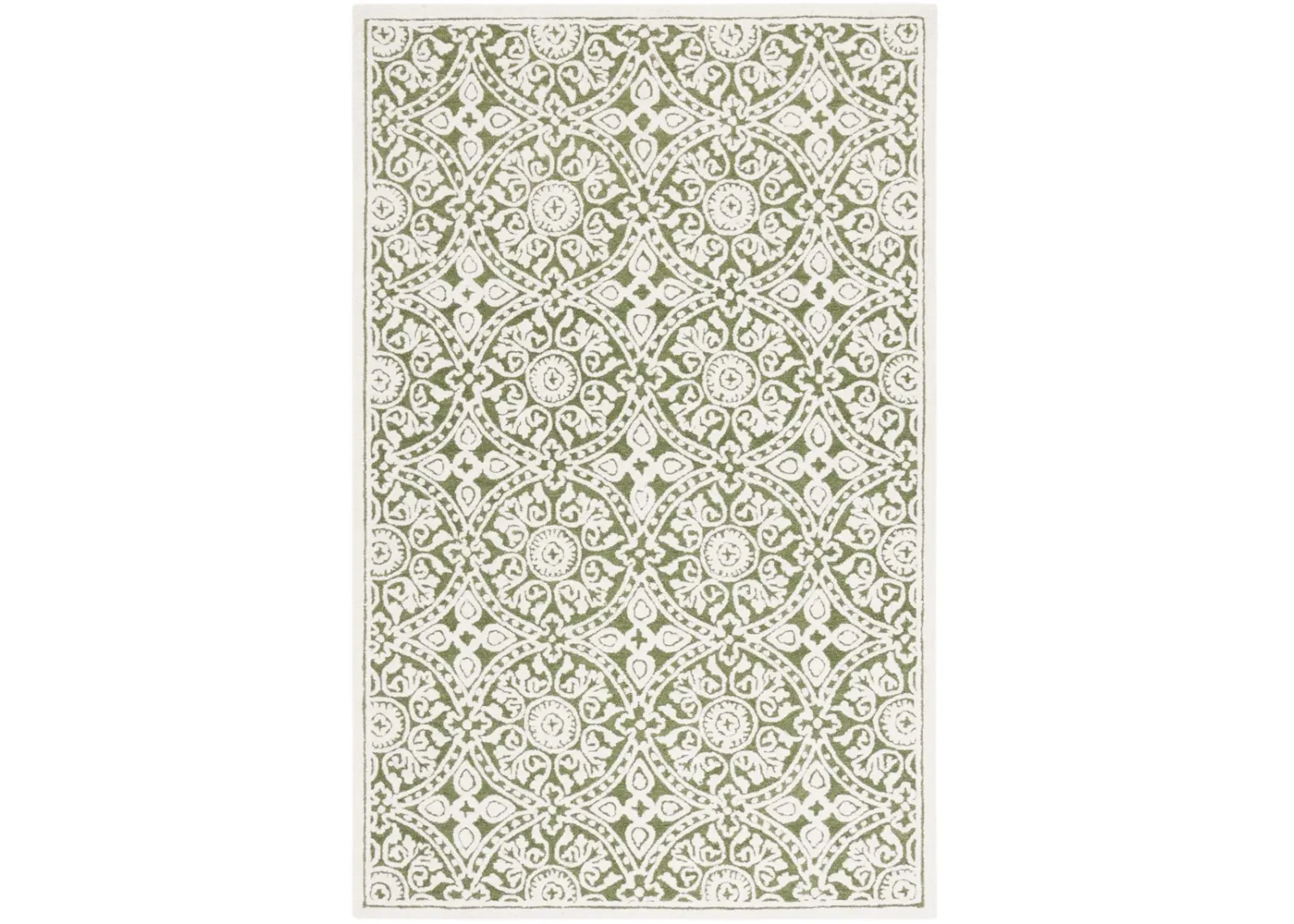 METRO 256 GREEN  4' x 6' Small Rectangle Rug