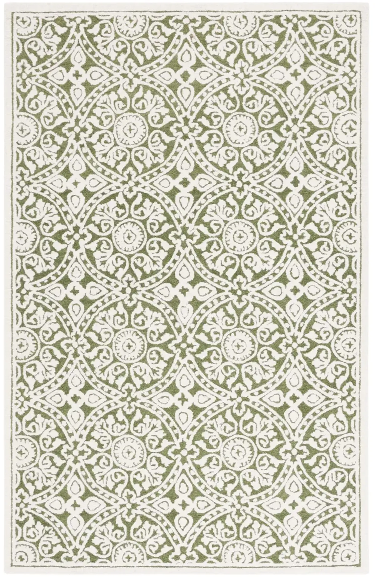 METRO 256 GREEN  4' x 6' Small Rectangle Rug