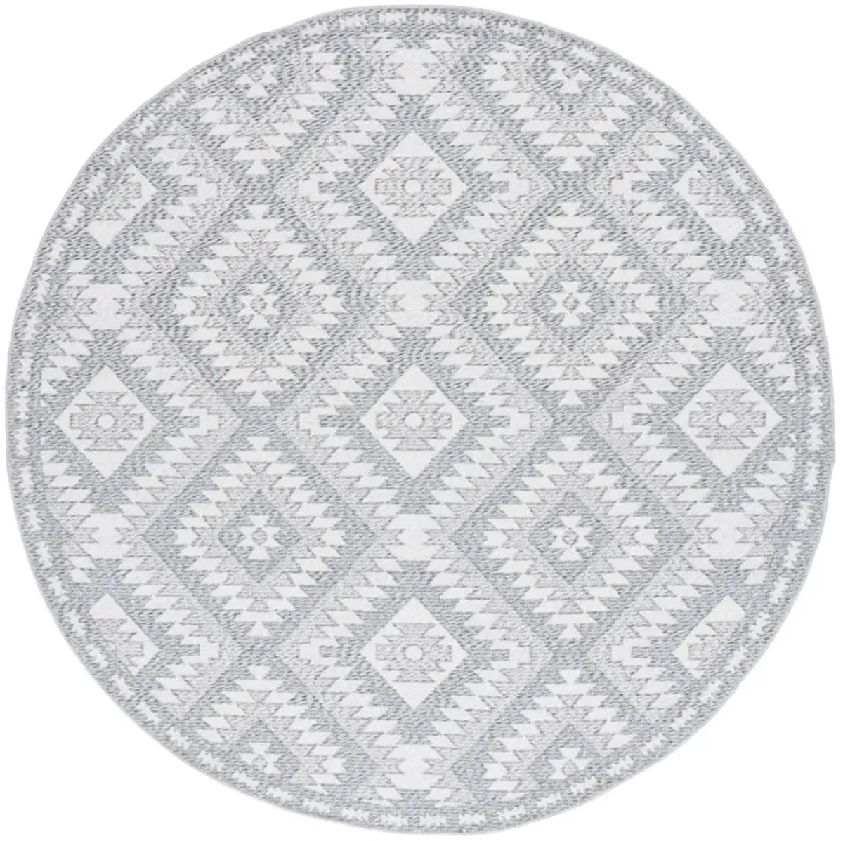 PRAIRIE 310 GREY  6'-7' x 6'-7' Round Round Rug