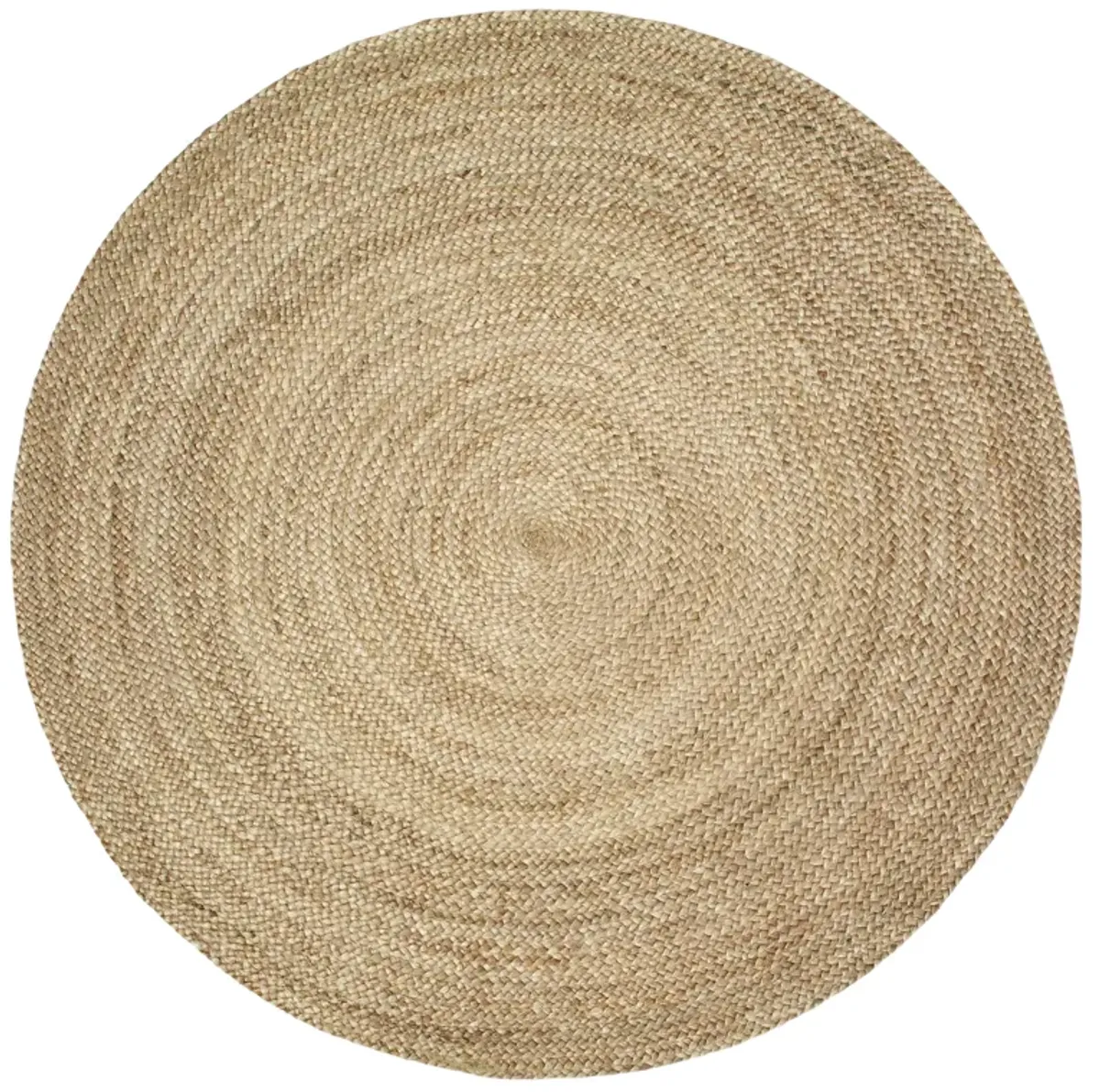 Nature Gray Contemporary Gradient Organic Jute Indoor Round Area Rug 4'