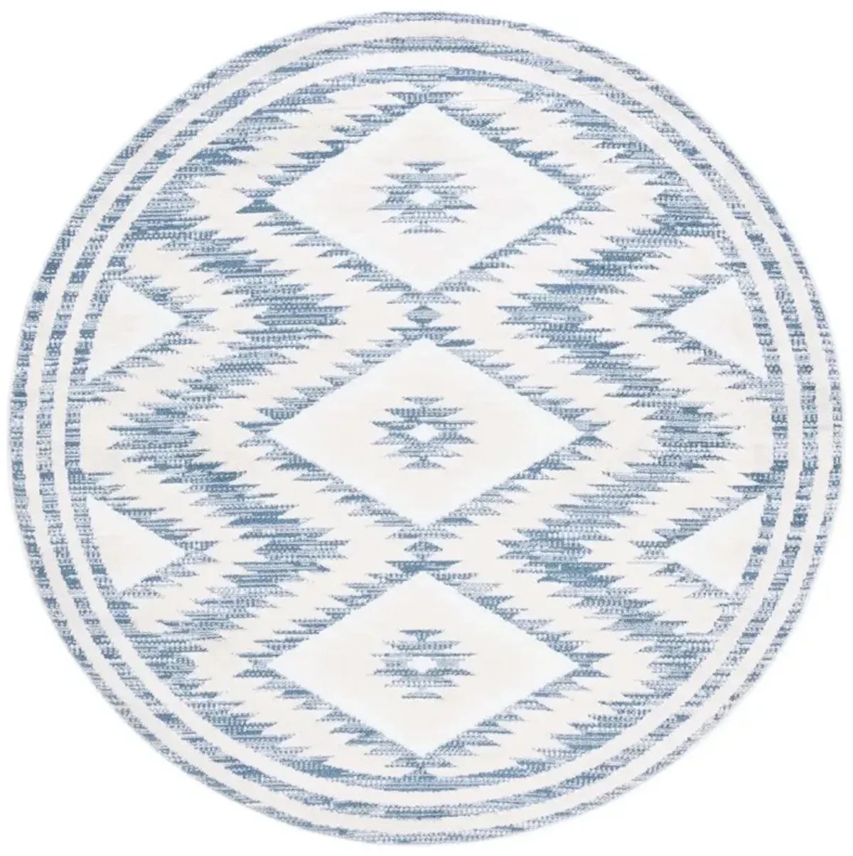 ALAMO 737 Blue 6'-7' X 6'-7' Round Round Rug