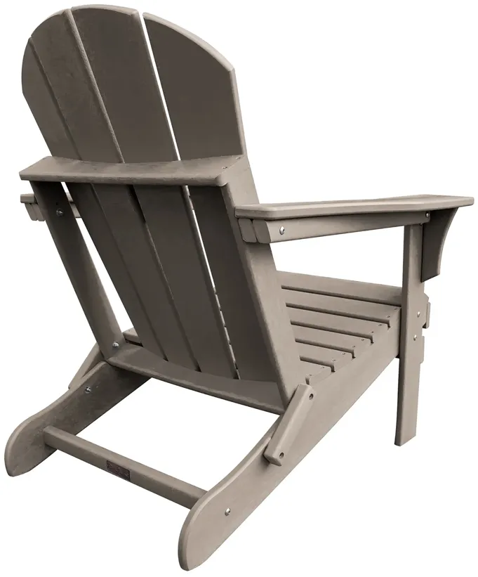 Panama Jack Polyresin Folding Taupe Adirondack Chair