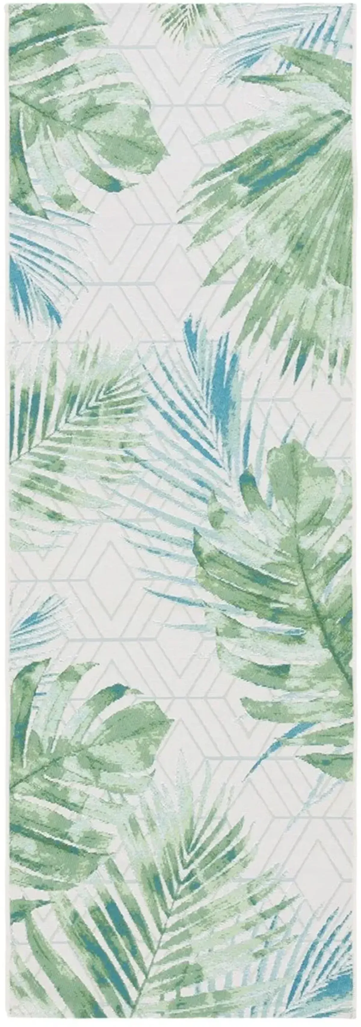 BARBADOS 590 Green 2'-8' X 8' Runner Rug