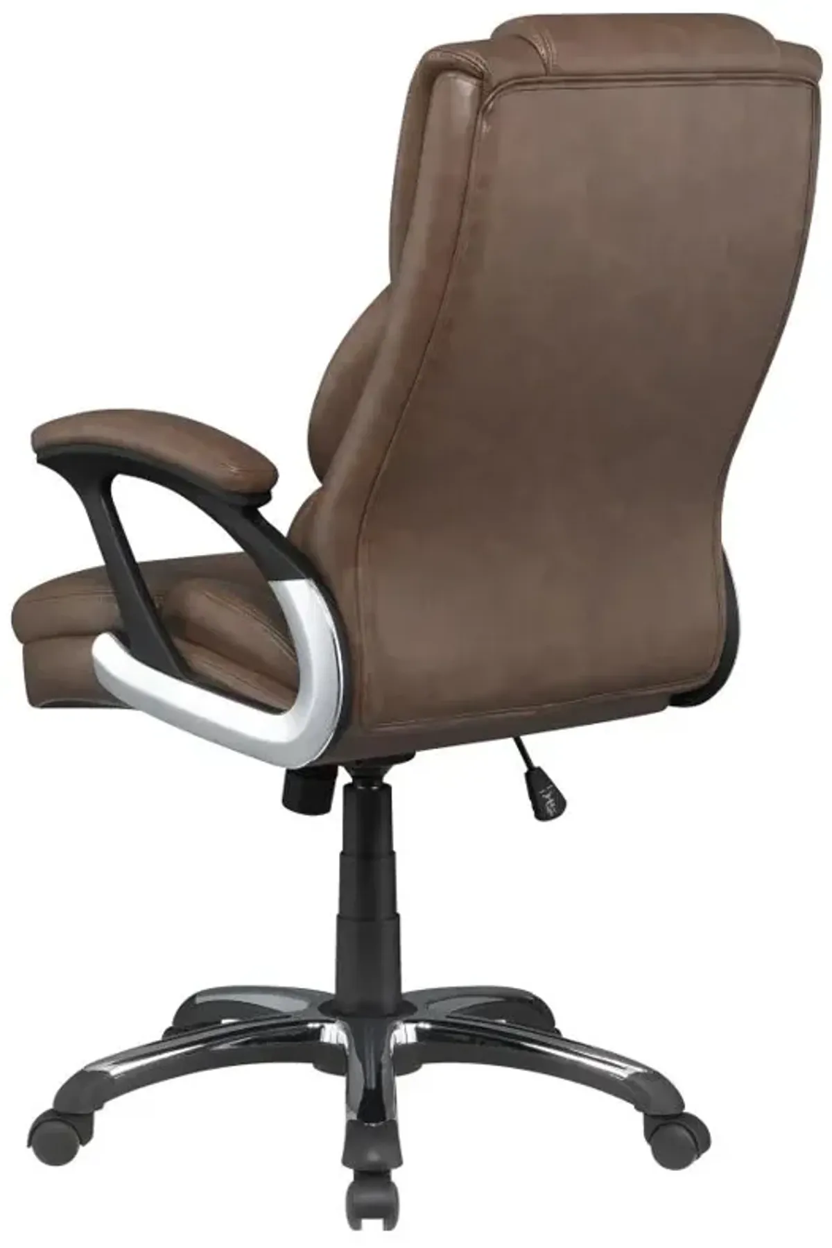 Nerris Adjustable Height Office Chair with Padded Arm Brown and Black