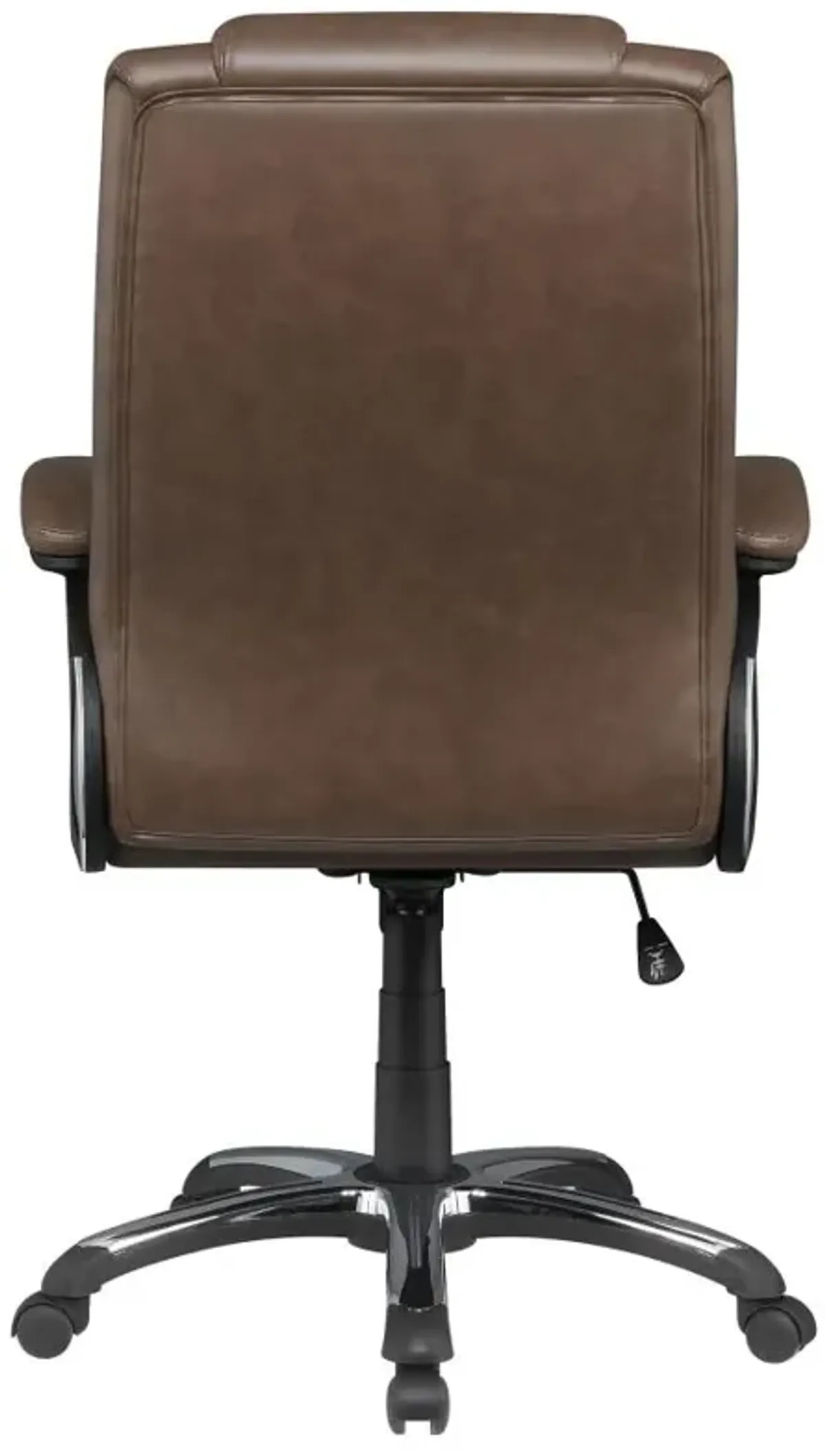 Nerris Adjustable Height Office Chair with Padded Arm Brown and Black