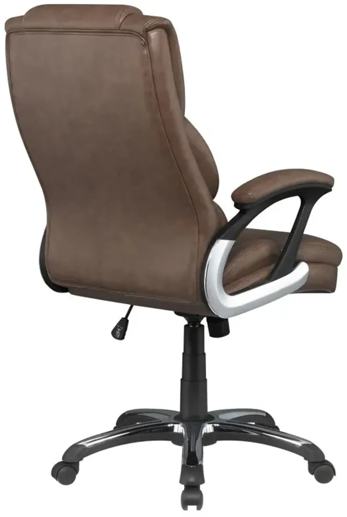 Nerris Adjustable Height Office Chair with Padded Arm Brown and Black