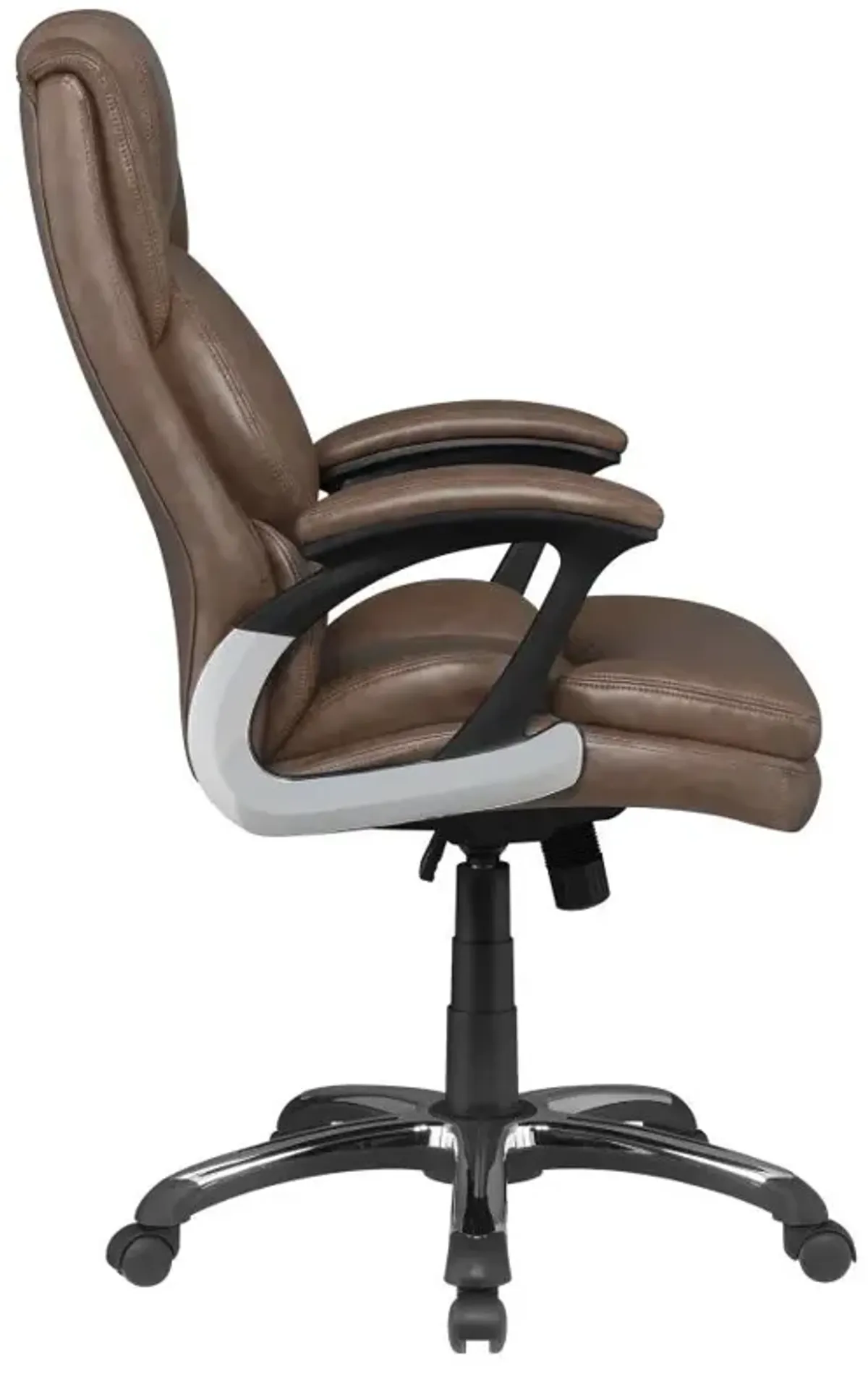 Nerris Adjustable Height Office Chair with Padded Arm Brown and Black