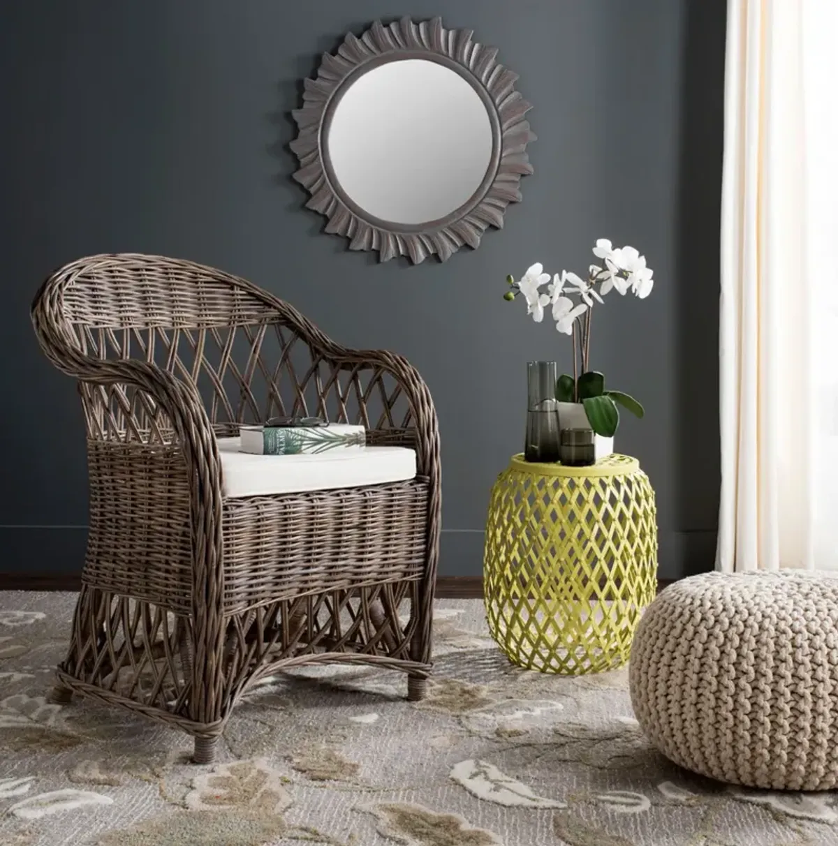INEZ WICKER CLUB CHAIR