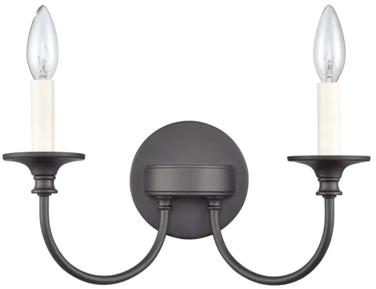 Cecil 14'' Wide 2-Light Vanity Light - Matte Black